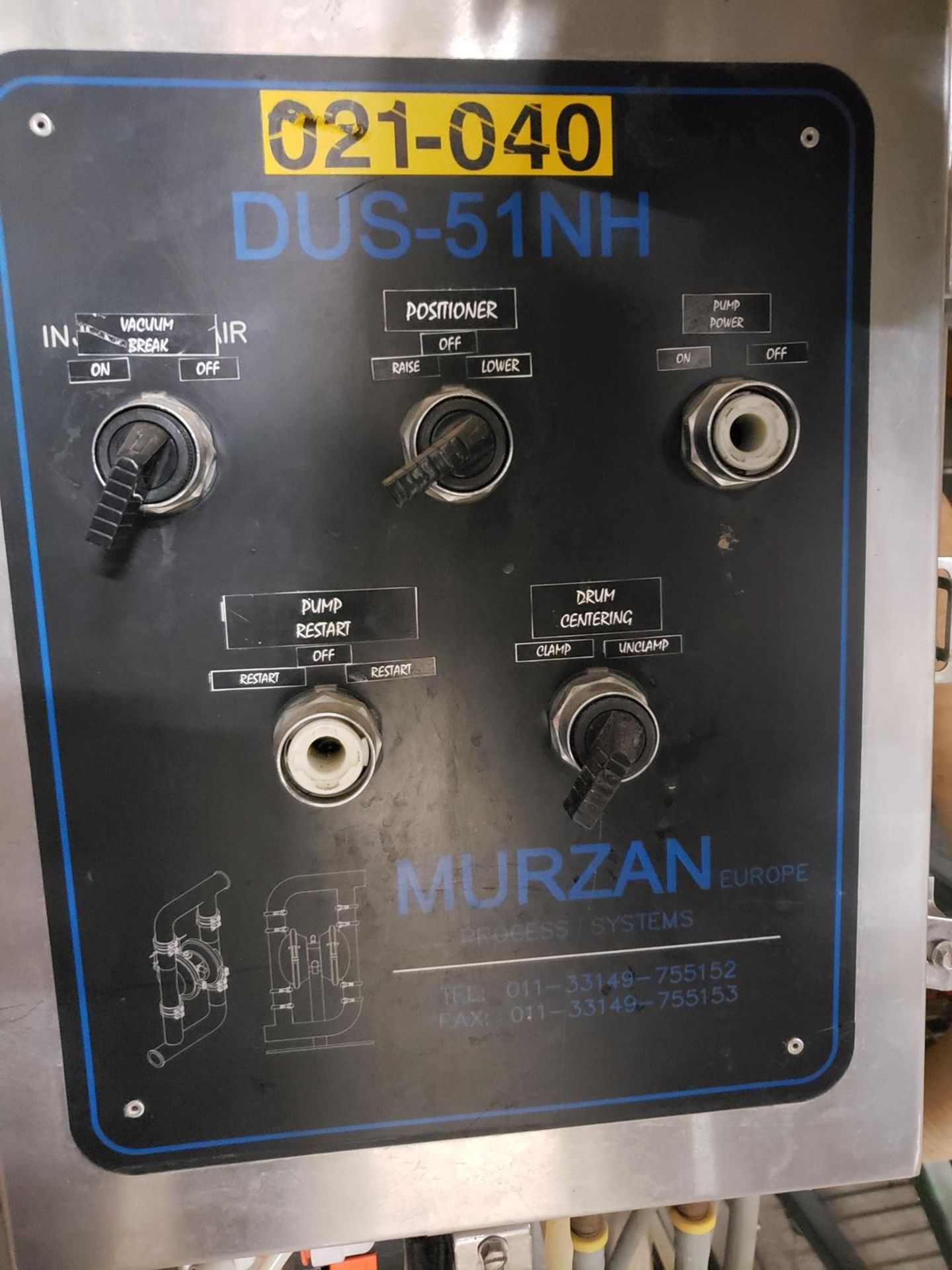 Murzan Stainless Drum Unloading System, M# DUS-51NH | Rig Fee $200 - Image 2 of 4