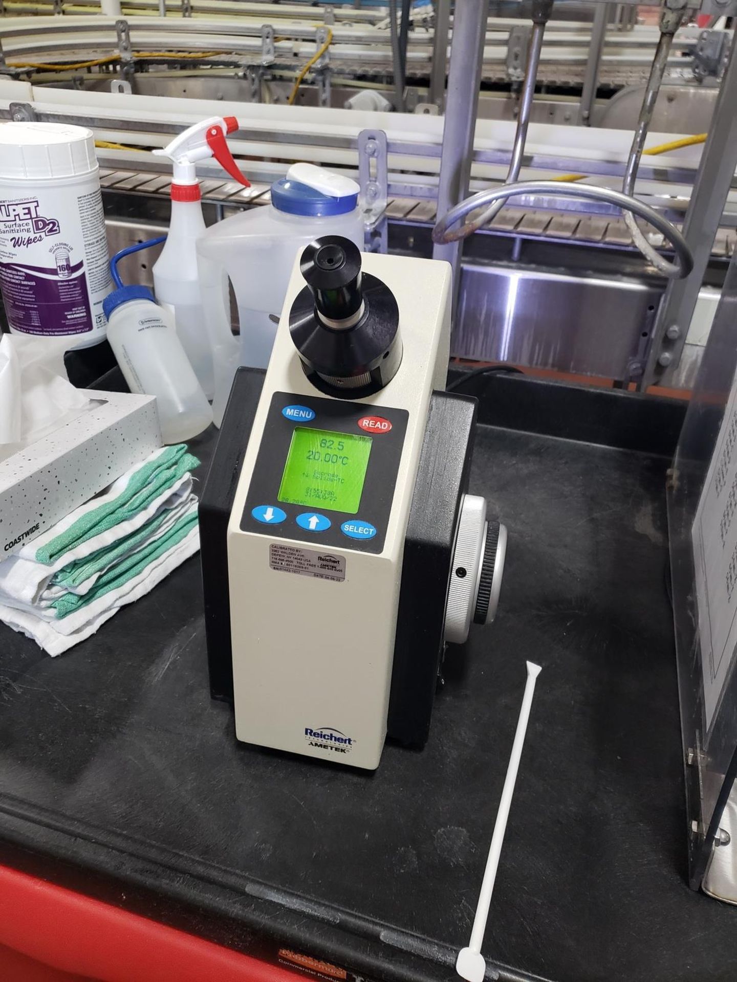 Quality Control Cart W/ Reichert Refractometer, S/N 01442-1017, and Ohaus Bench Scal | Rig Fee $150 - Image 2 of 4