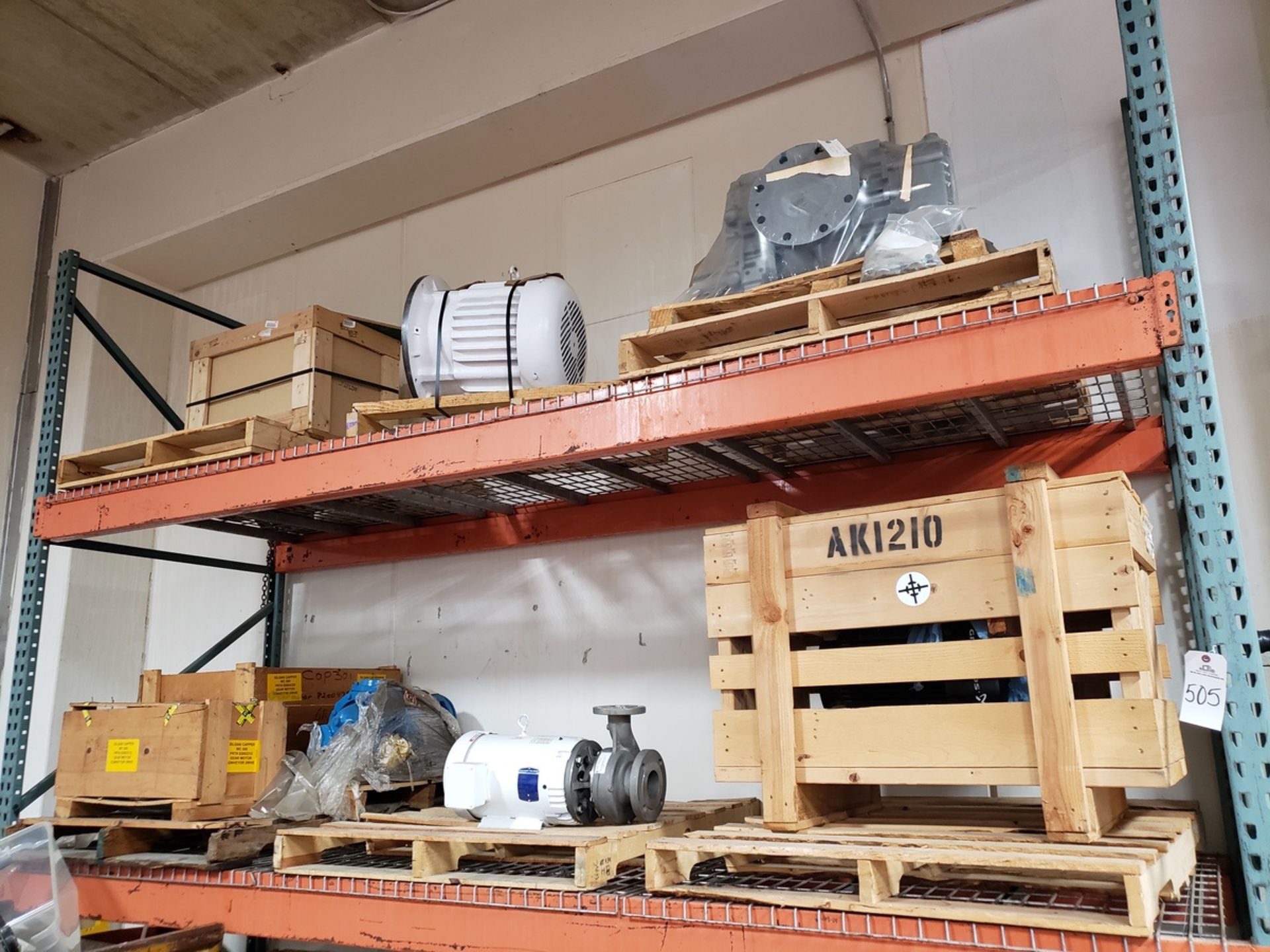 Contents Only of Pallet Rack, Spare Parts | Rig Fee $300