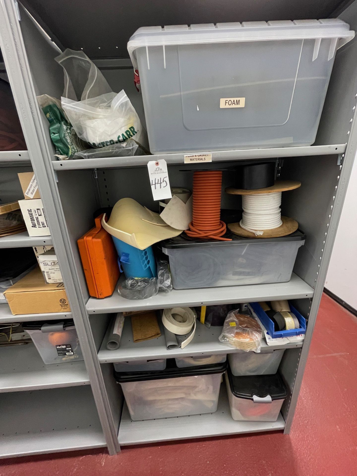 Contents of Storage Shelf Section, Spare Parts | Rig Fee $125