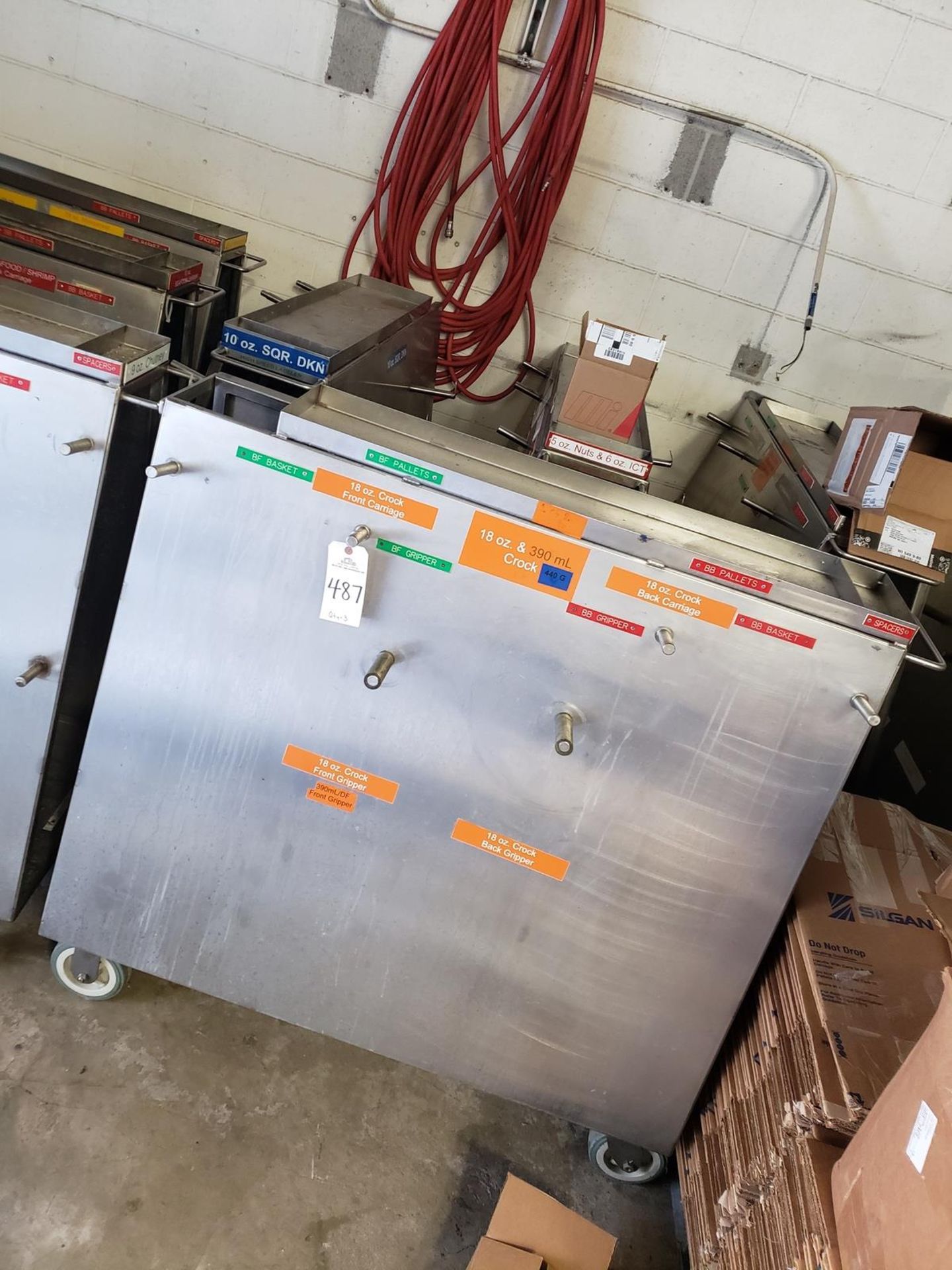 Lot of (3) Stainless Parts Carts | Rig Fee $100