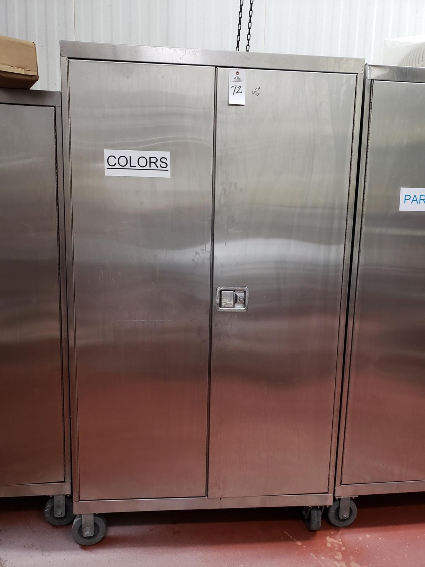 2 Door Stainless Steel Storage Cabinet, W/ Contents | Rig Fee $175