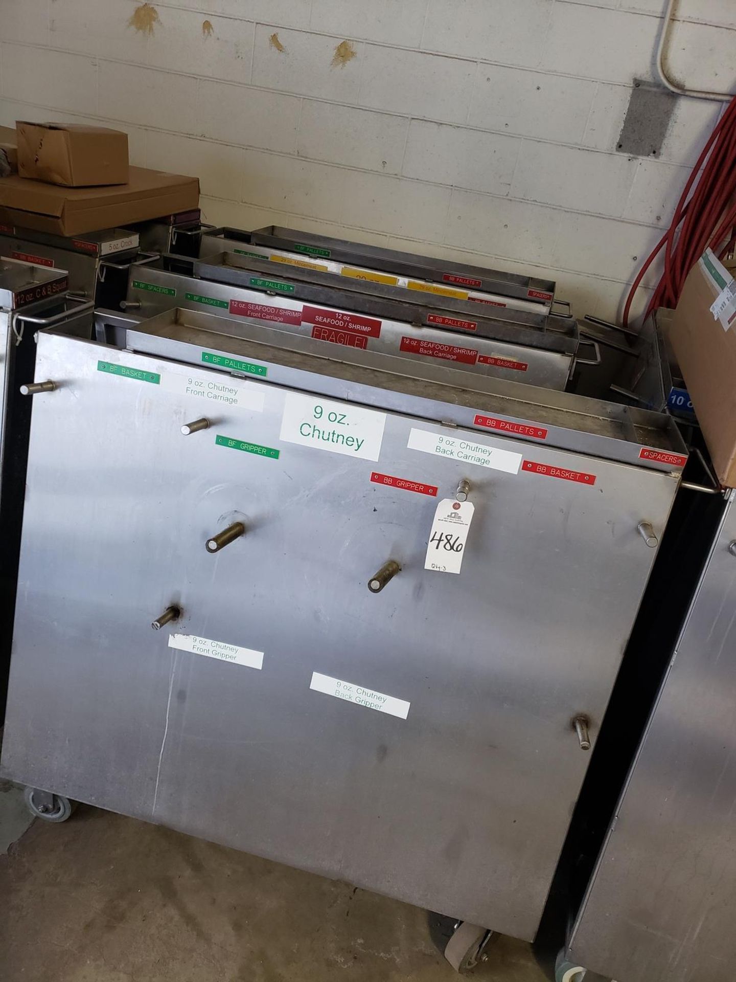 Lot of (3) Stainless Parts Carts | Rig Fee $100