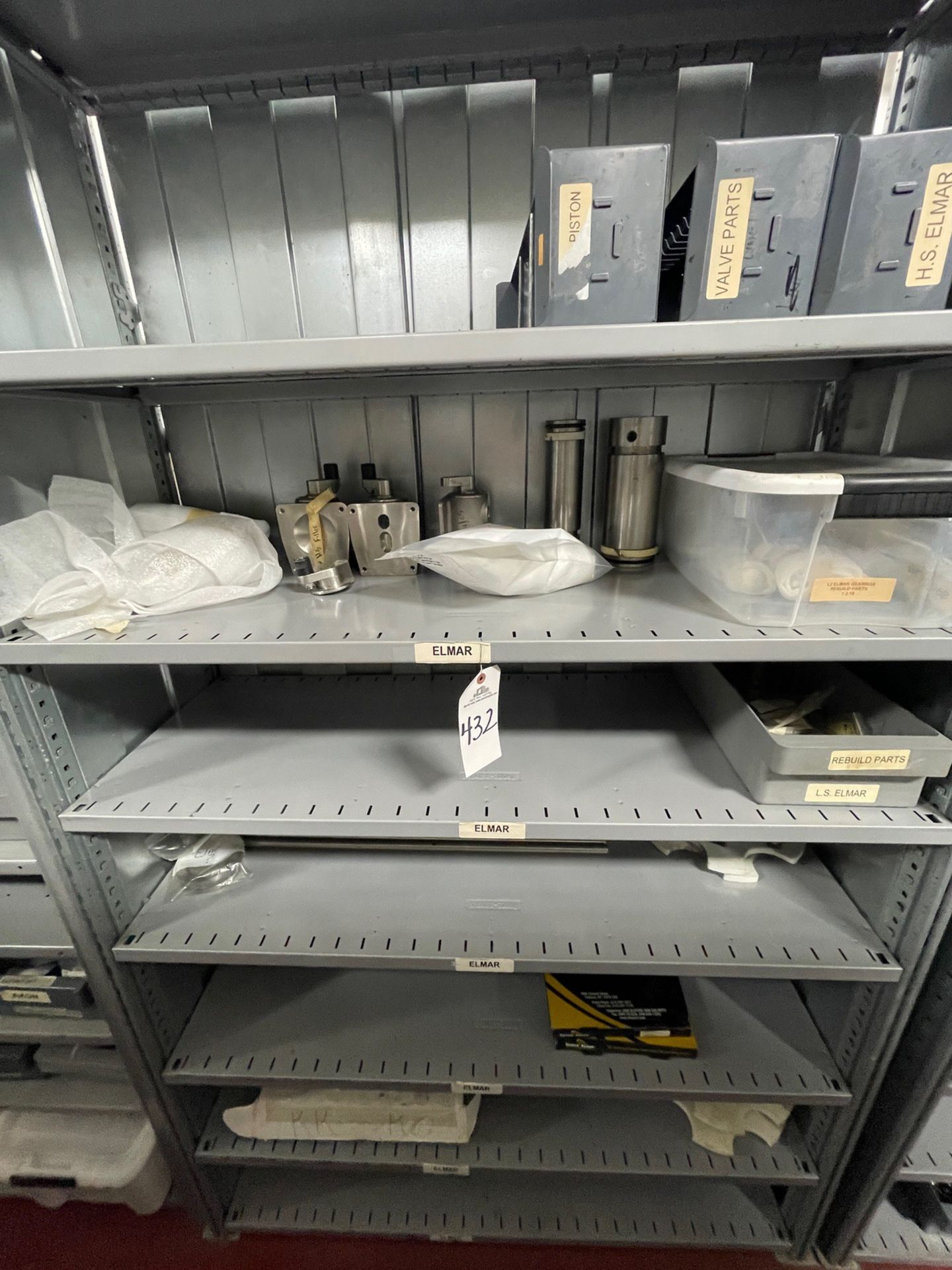 Contents of Storage Shelf Section, Spare Parts | Rig Fee $75