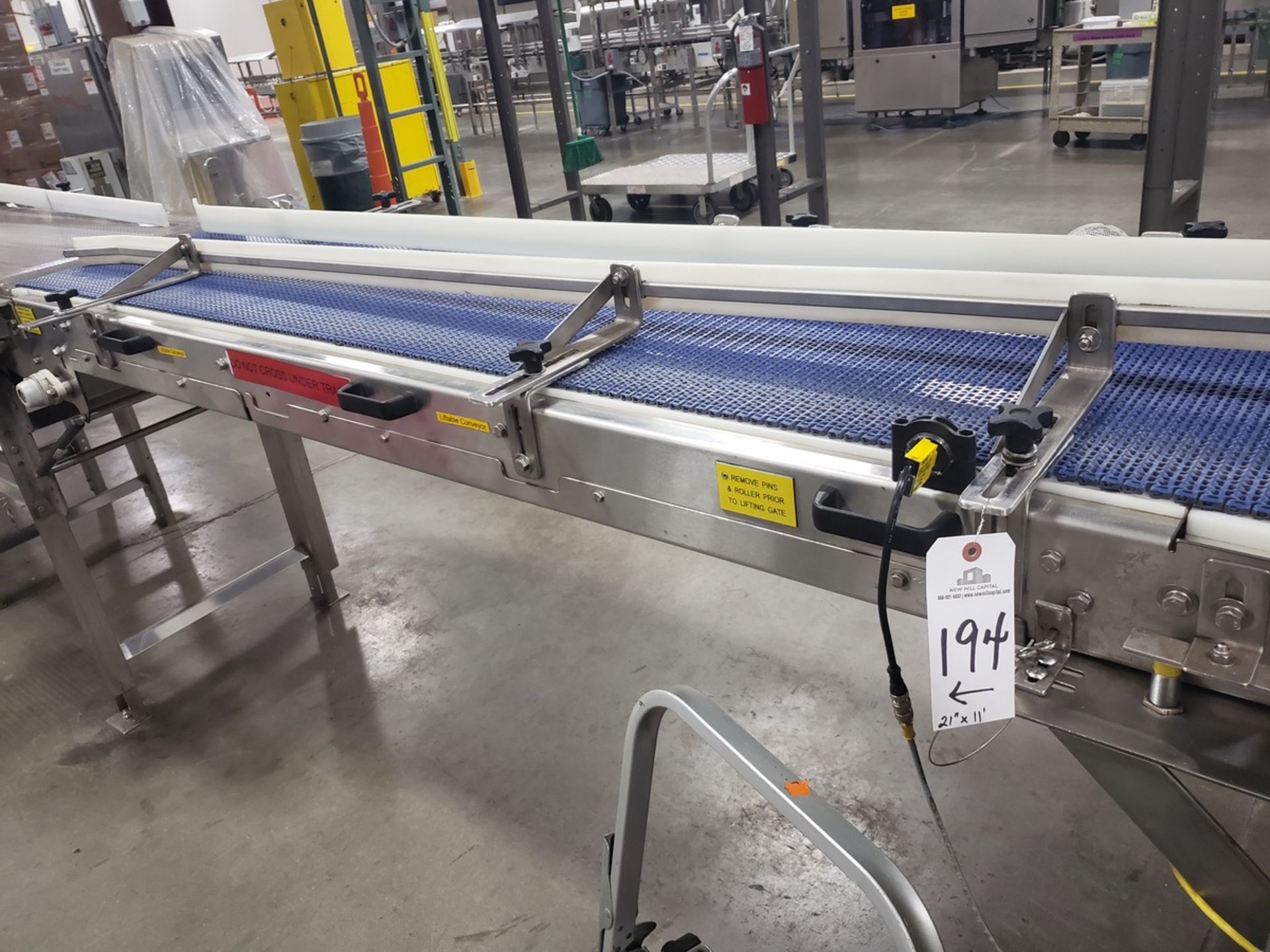 21'' X 12' Stainless Steel Frame Lift Section Conveyor | Rig Fee $300