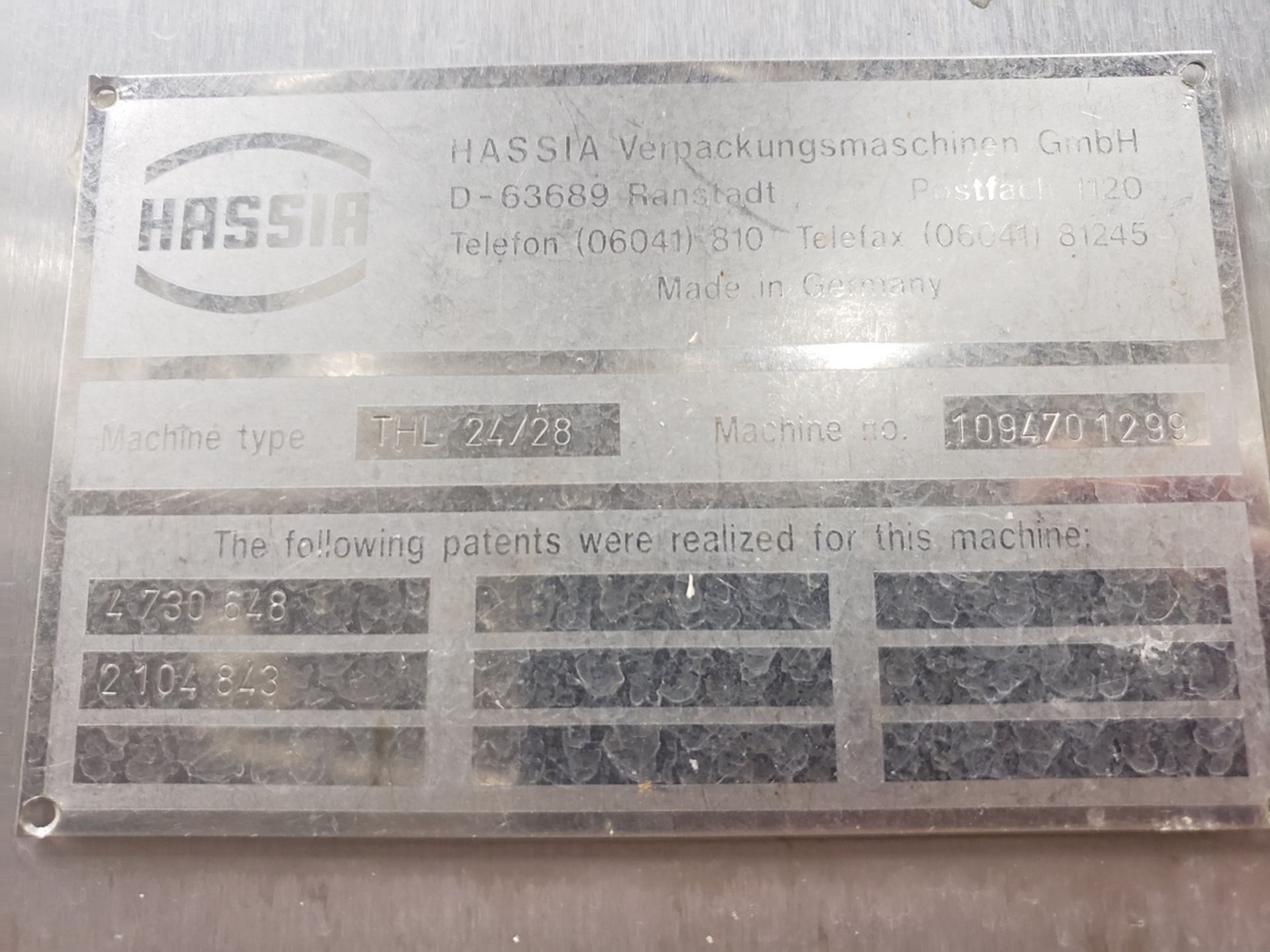 Hassia Blister Pack Thermoforming Form/Fill/Seal Line, M# THL24/28, S/N 1094701299, | Rig Fee $4500 - Image 2 of 24