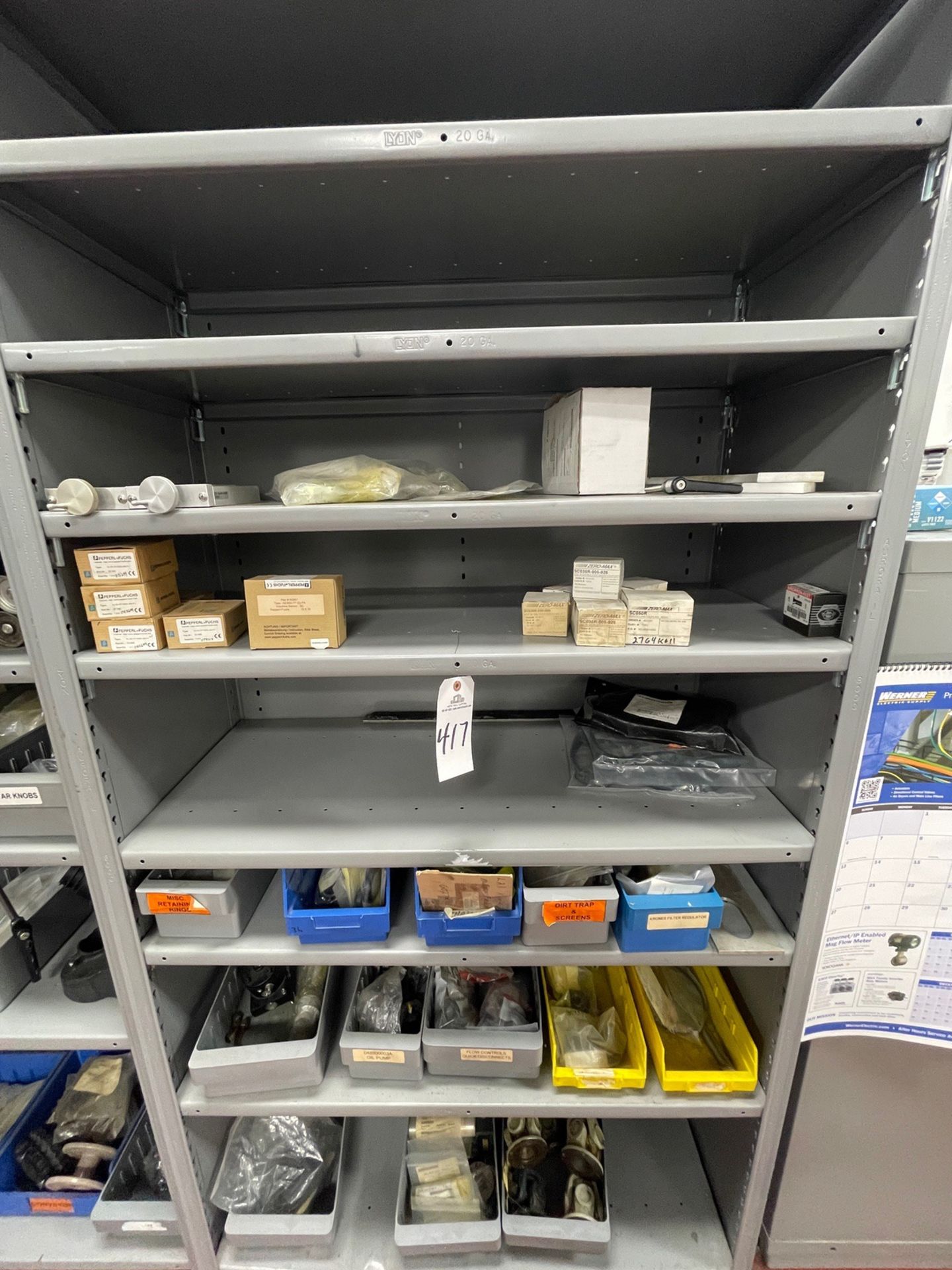 Contents of Storage Shelf Section, Spare Parts | Rig Fee $175
