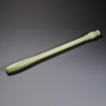 Qing Dynasty Hetian jade pen holder