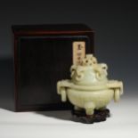 Hetian jade censer from the Qing Dynasty