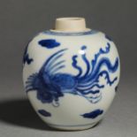 Qing Dynasty blue and white pot