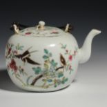 A pastel teapot from the Qing Dynasty