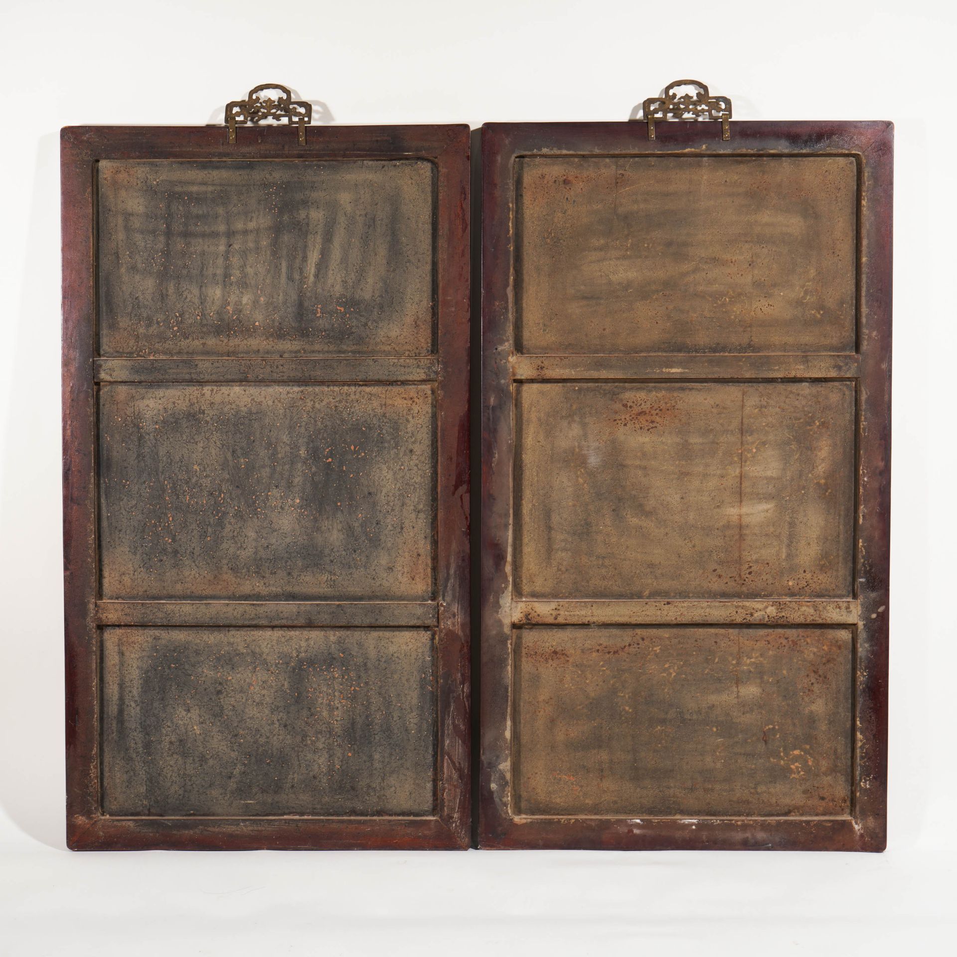 Old mahogany Fu Shou hanging screen in The republic of China - Image 14 of 15
