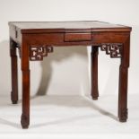 Old mahogany thick-faced mahjong table