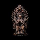 Copper Maitreya Buddha from Nepal