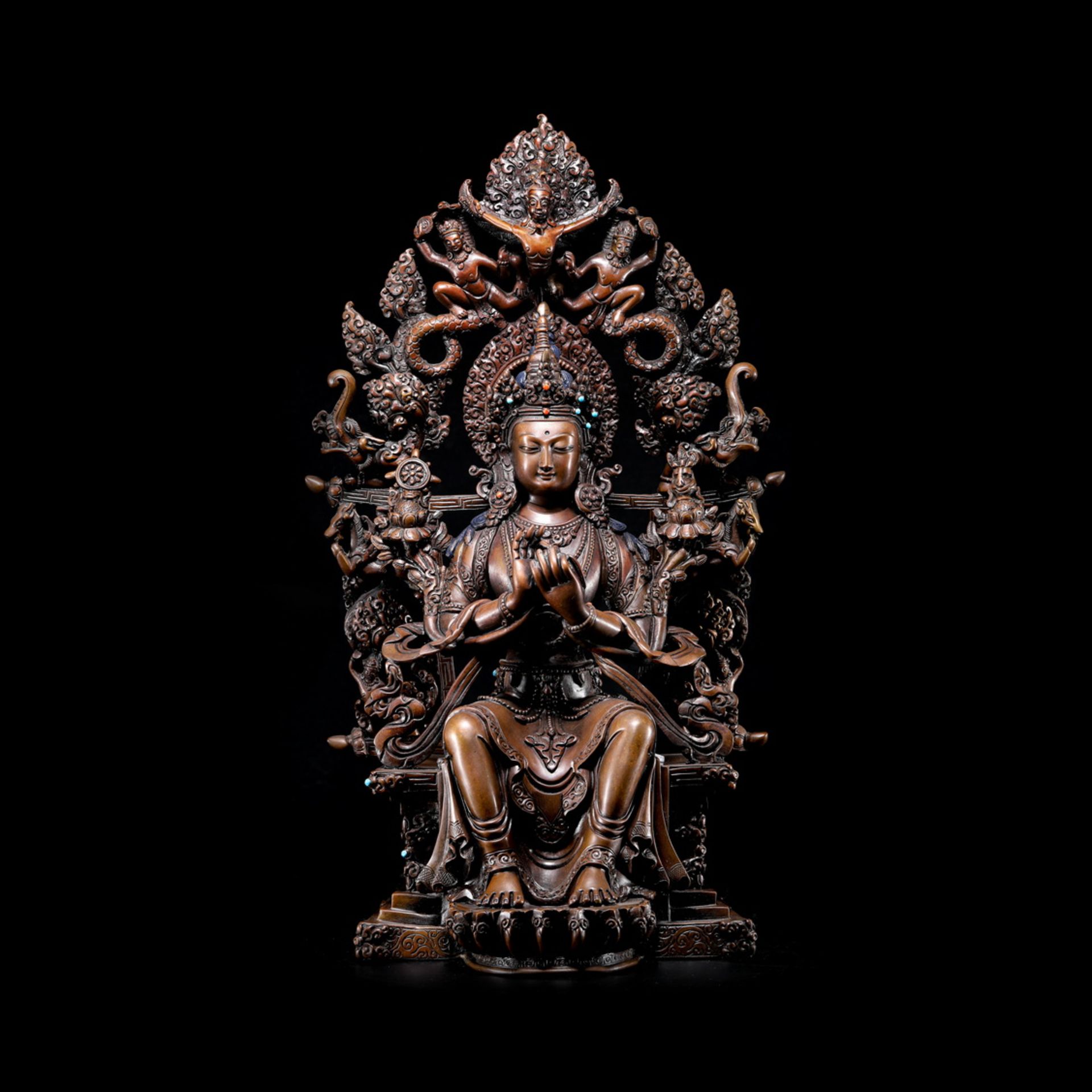Copper Maitreya Buddha from Nepal
