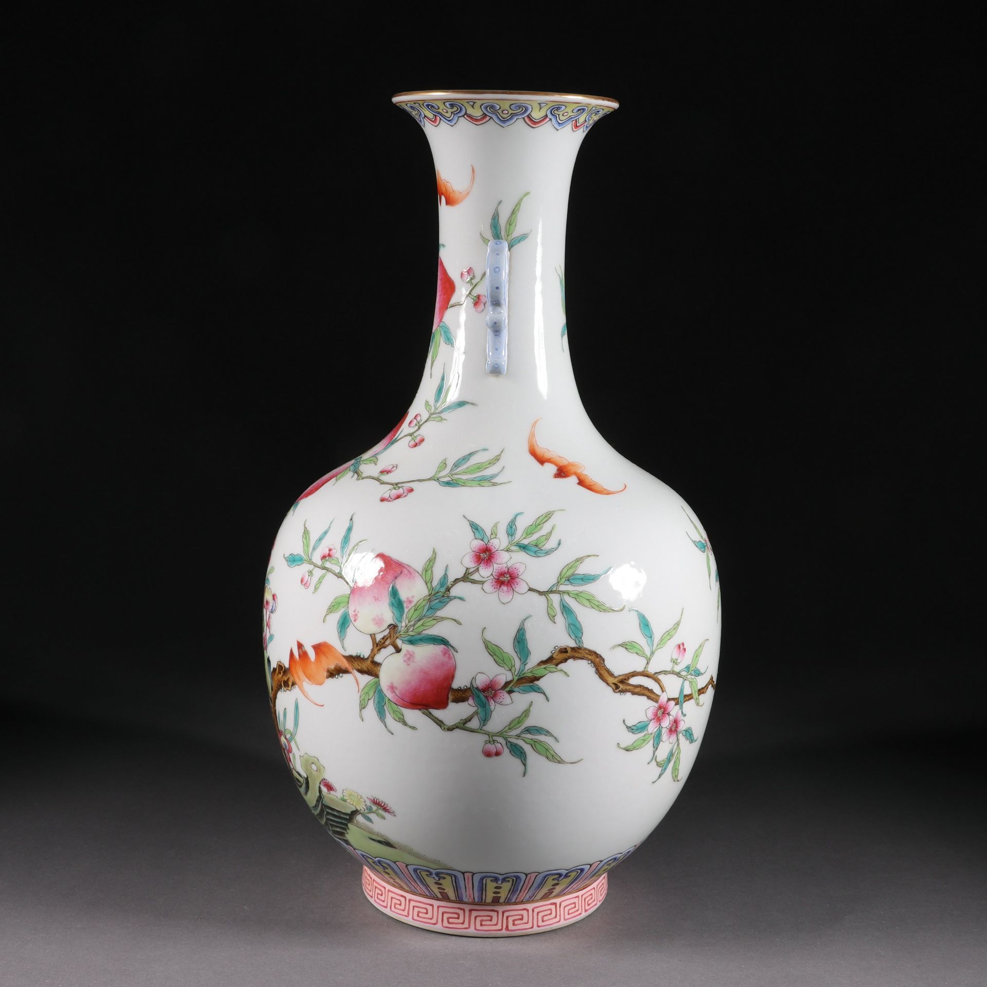 Pastel gold tracing amphora for longevity  from the Qing dynasty - Bild 6 aus 9