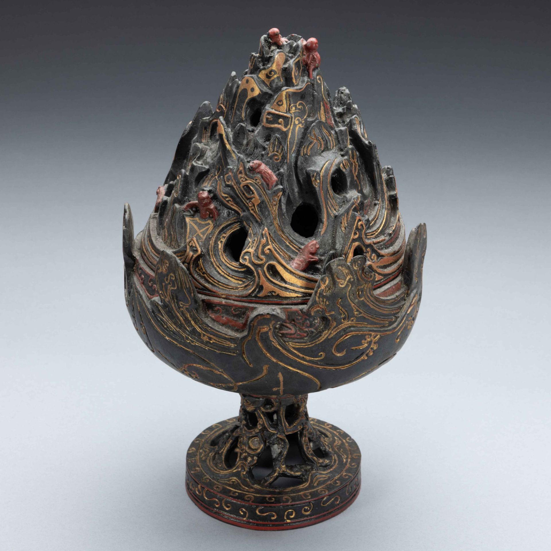 Copper tire boshan censer from the Han dynasty - Bild 8 aus 9