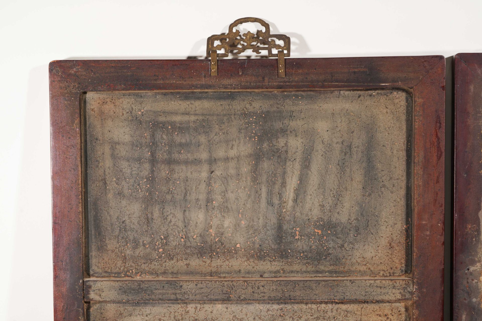 Old mahogany Fu Shou hanging screen in The republic of China - Image 15 of 15