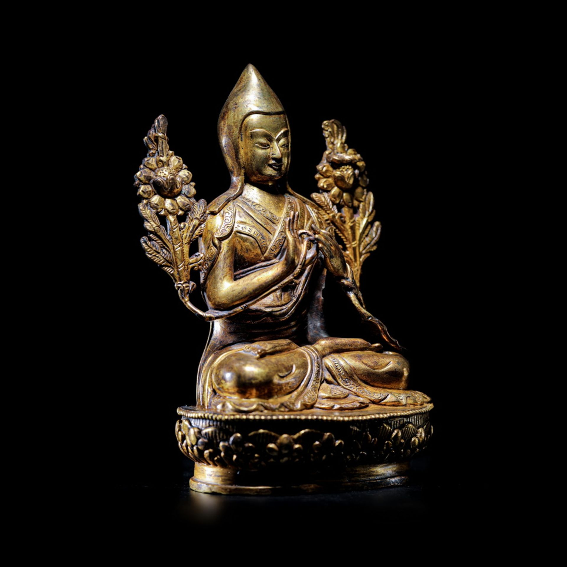 Gilt bronze Master Zonggaba from the Qing  dynasty - Bild 3 aus 7