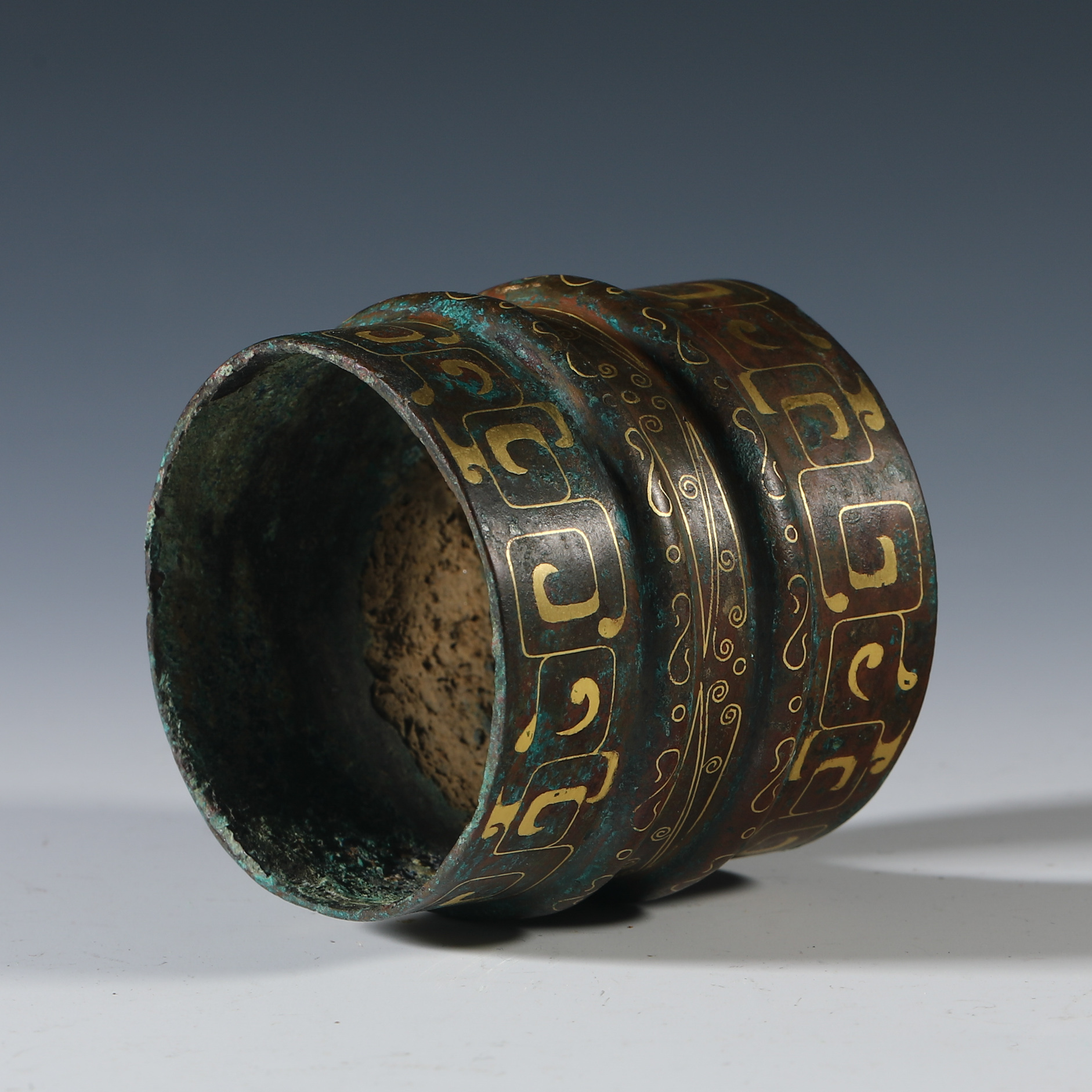 A group of copper and gold components  from the Han dynasty  - Image 7 of 7