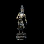 Kashmiri Style alloy bronze lotus hand Bodhisattva from the 13th century