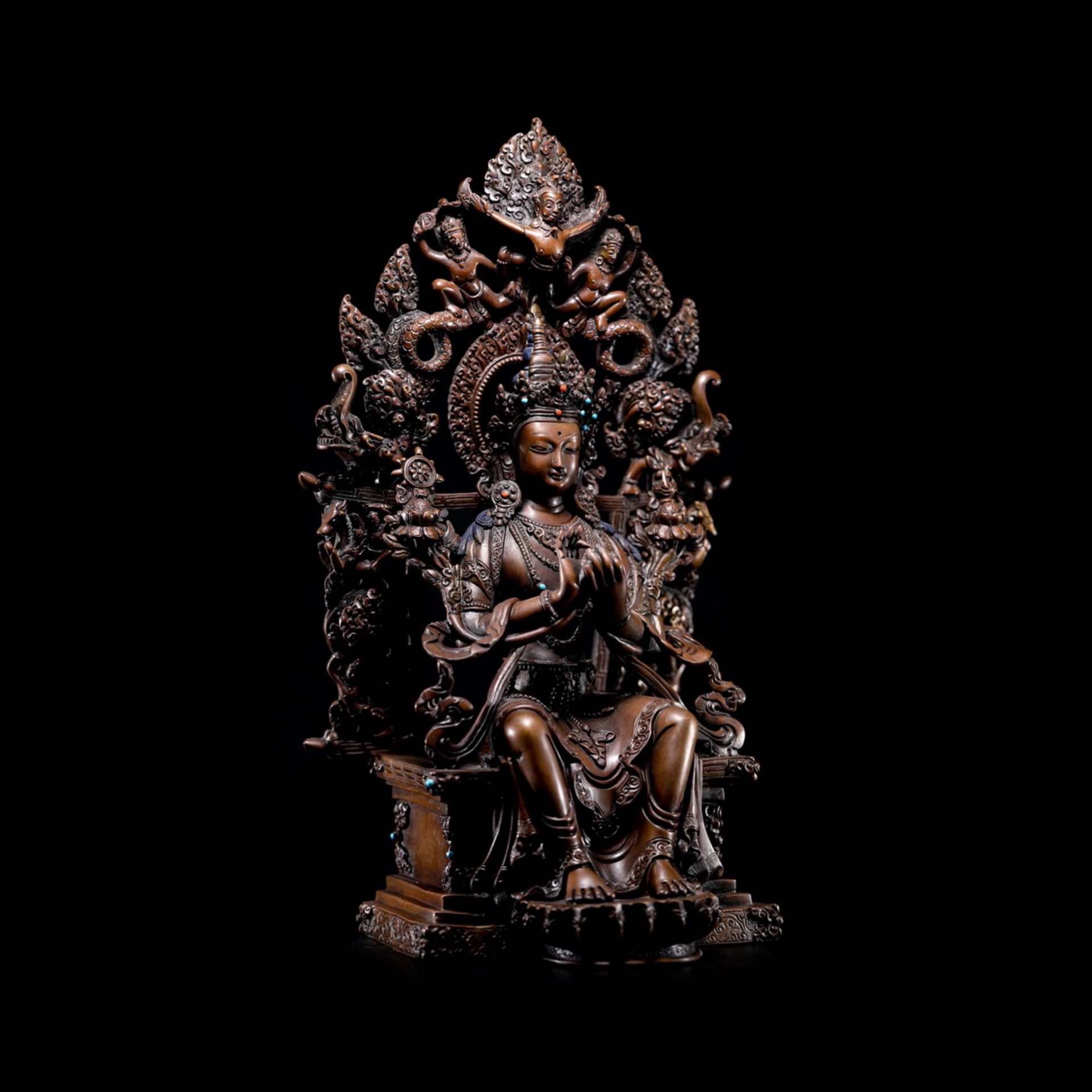Copper Maitreya Buddha from Nepal - Bild 2 aus 6