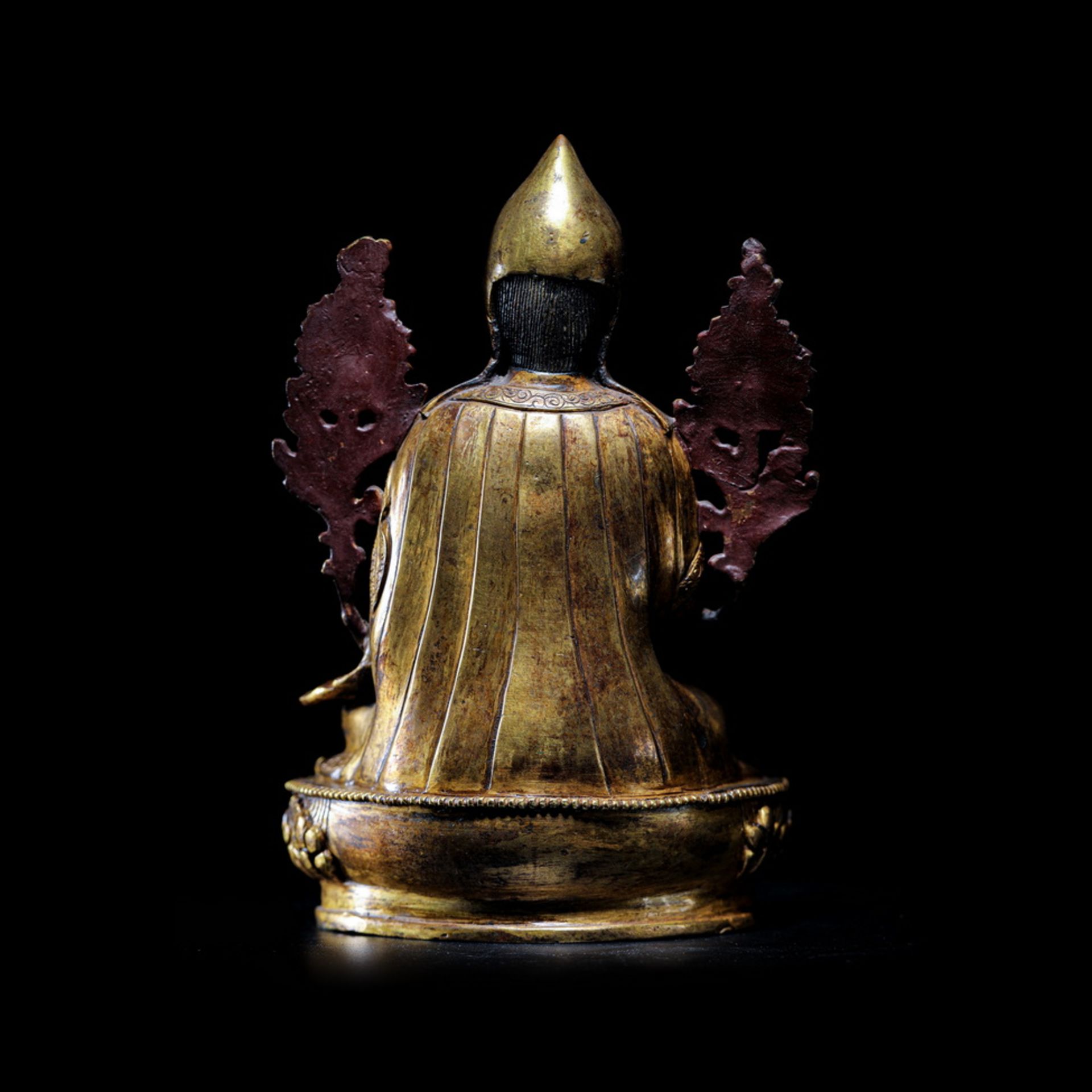 Gilt bronze Master Zonggaba from the Qing  dynasty - Bild 4 aus 7