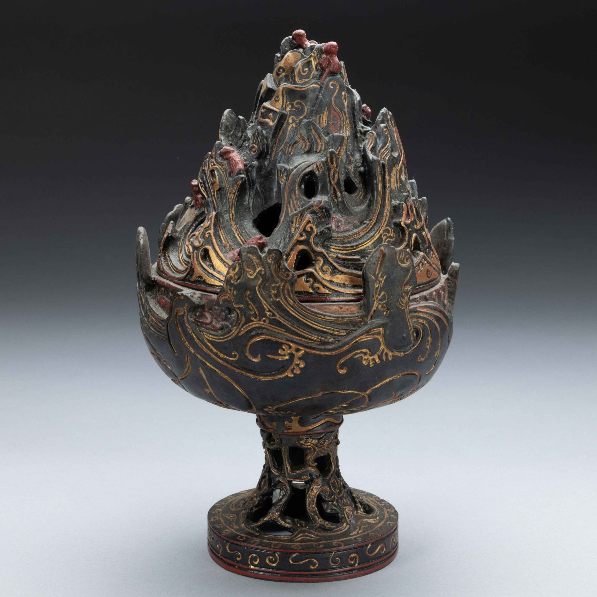 Copper tire boshan censer from the Han dynasty - Bild 9 aus 9