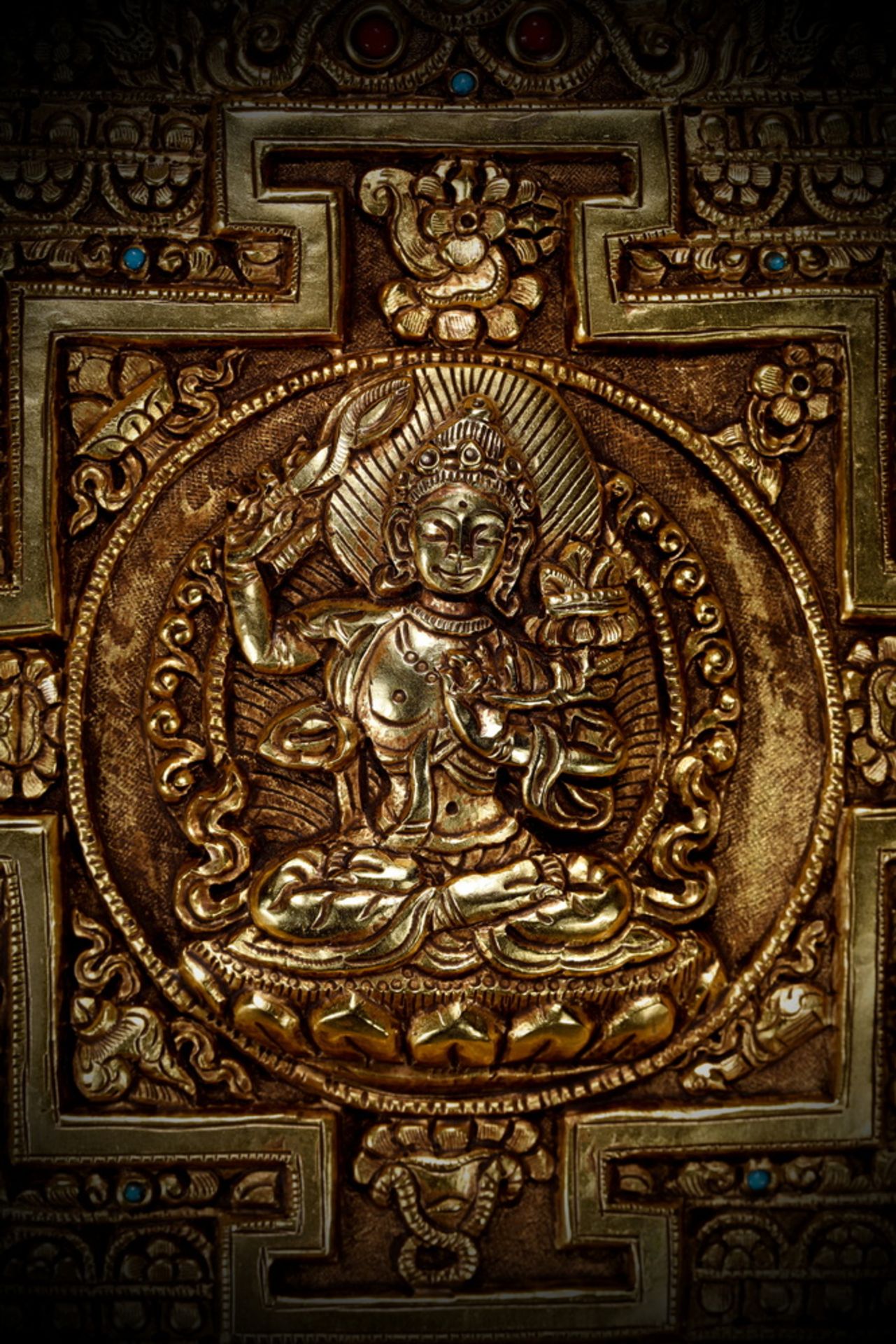 Manjusri Bodhisattva from the Qing  dynasty - Bild 3 aus 7