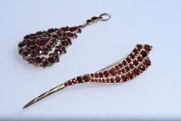 2 Teile Granatschmuck