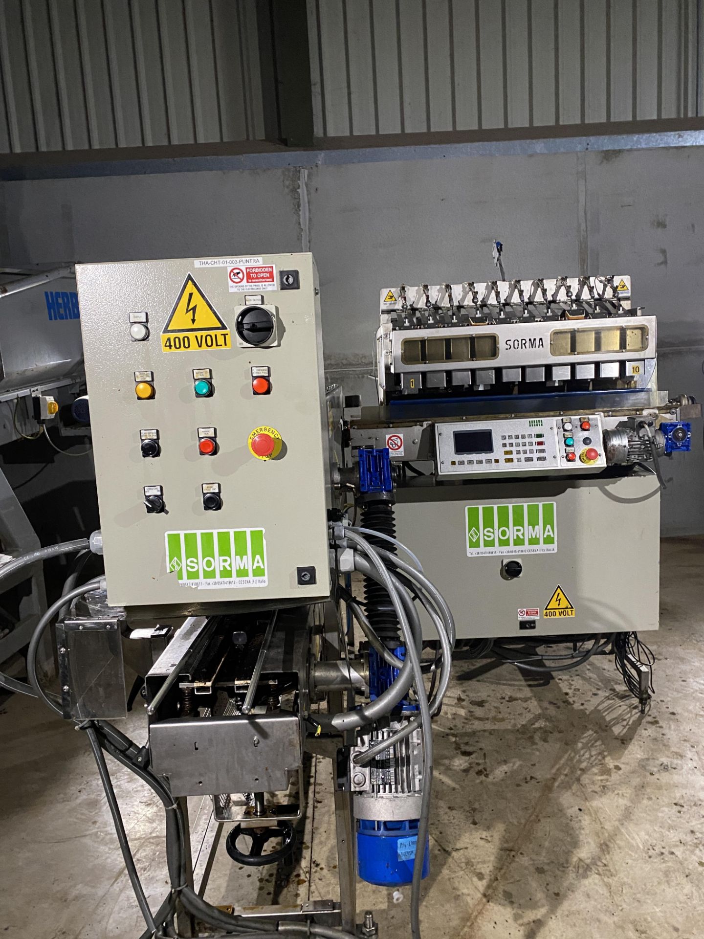 Sorma weigher with punnet filler