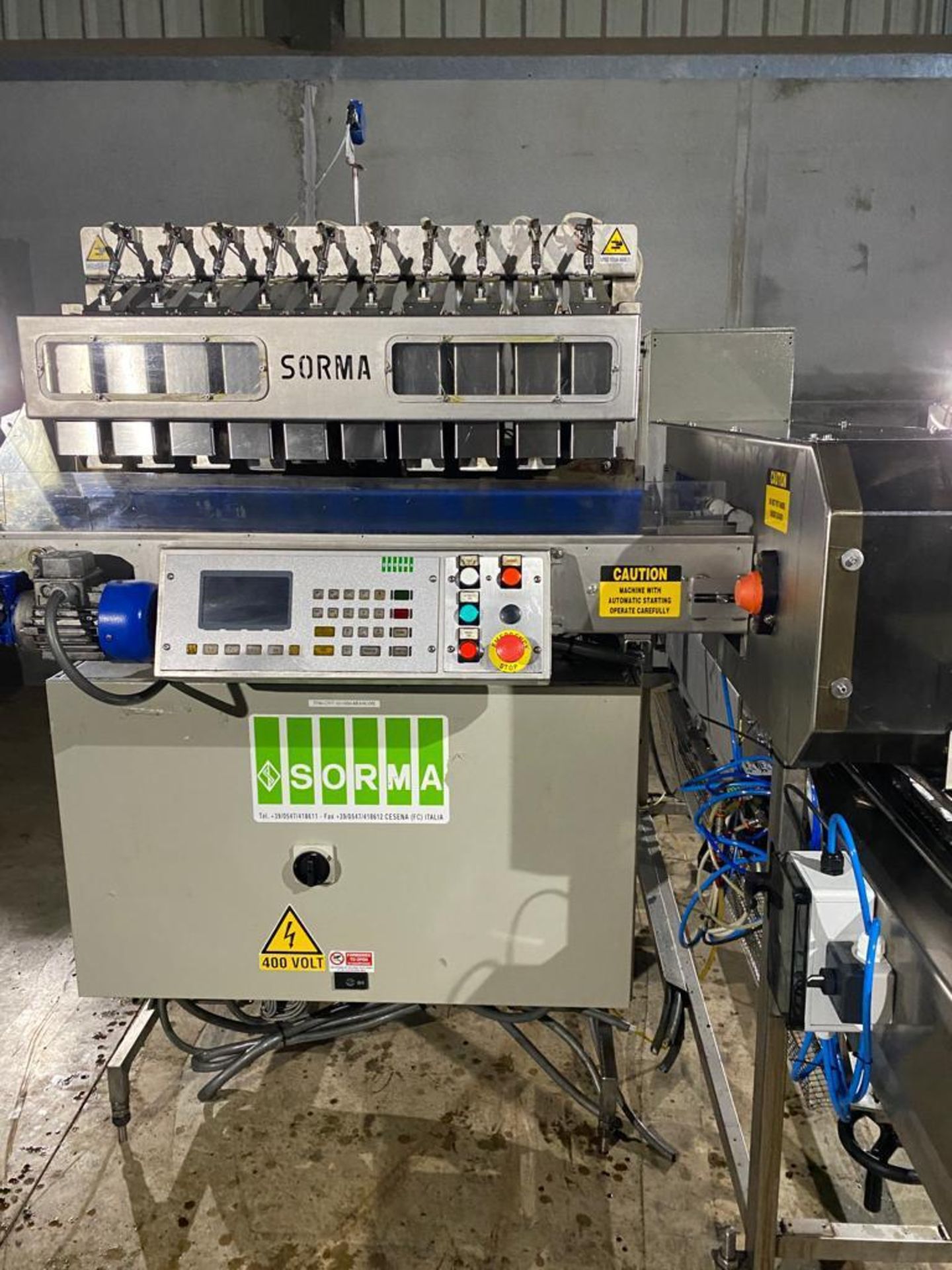 Sorma weigher with punnet filler