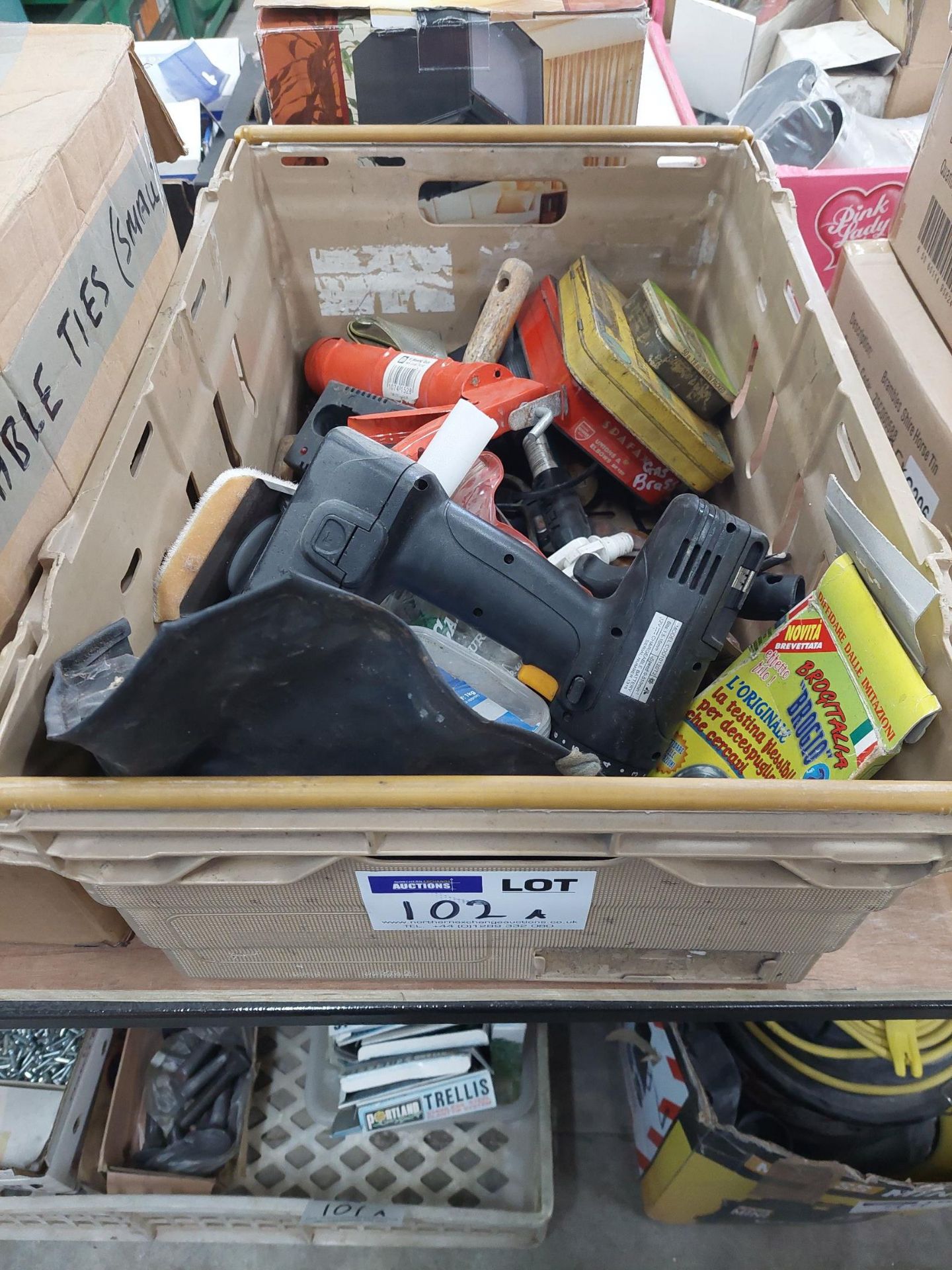 Box of misc tools and fixings. NO VAT.
