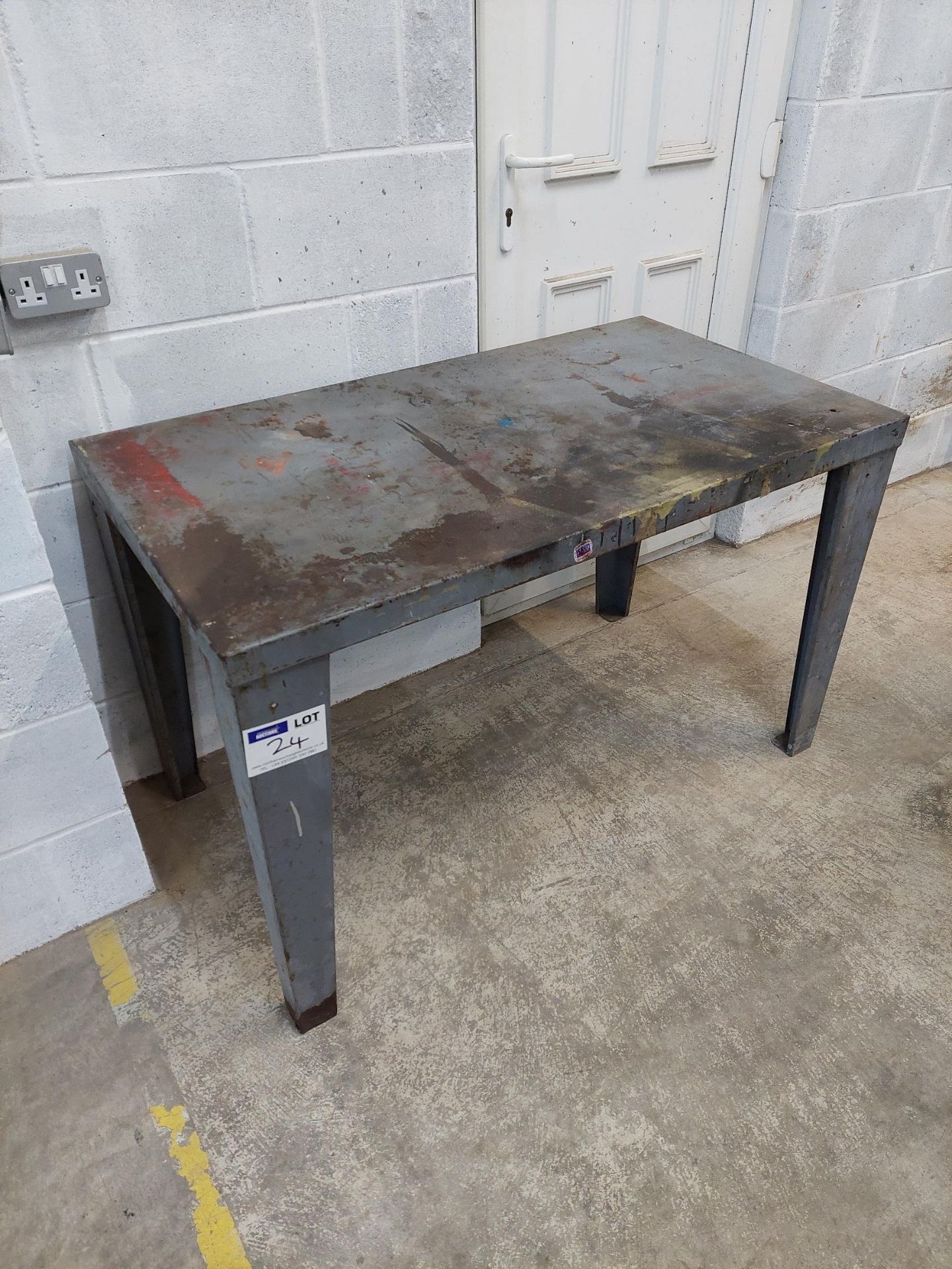 Metal workshop table.