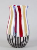 Murano-Vase Farbloses Glas.