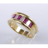 Rubin-Diamant-Ring Gelbgold 750.