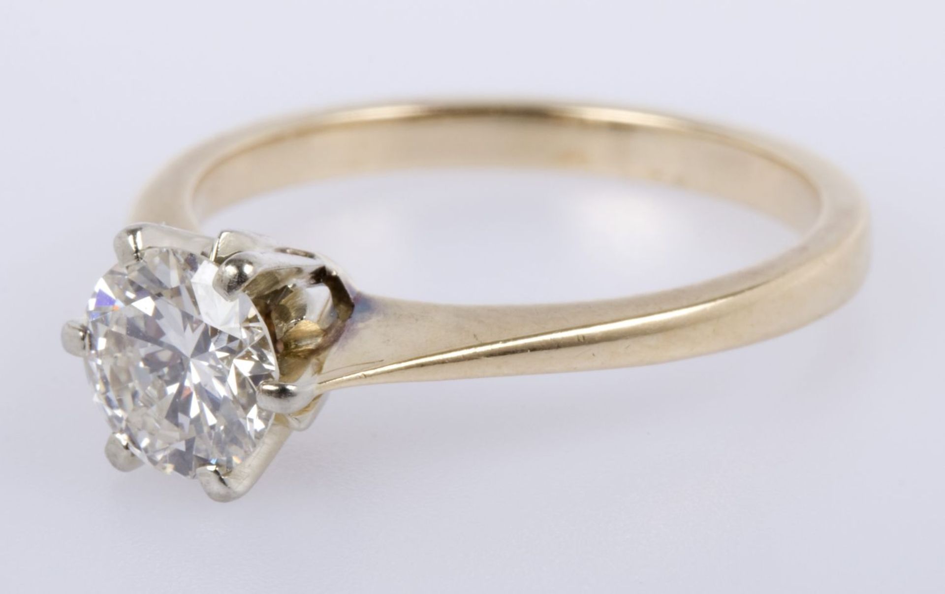 Solitär-Brillant-Ring Gelbgold 585. - Bild 3 aus 3