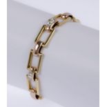 Diamant-Gliederarmband Rotgold,