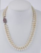 Perlenkette Weiße Akoya-Zuchtperlen,