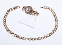 Perl-Diamant-Kettenring und Armband