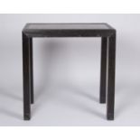 Art déco-Tisch Holz, schwarz gebeizt.
