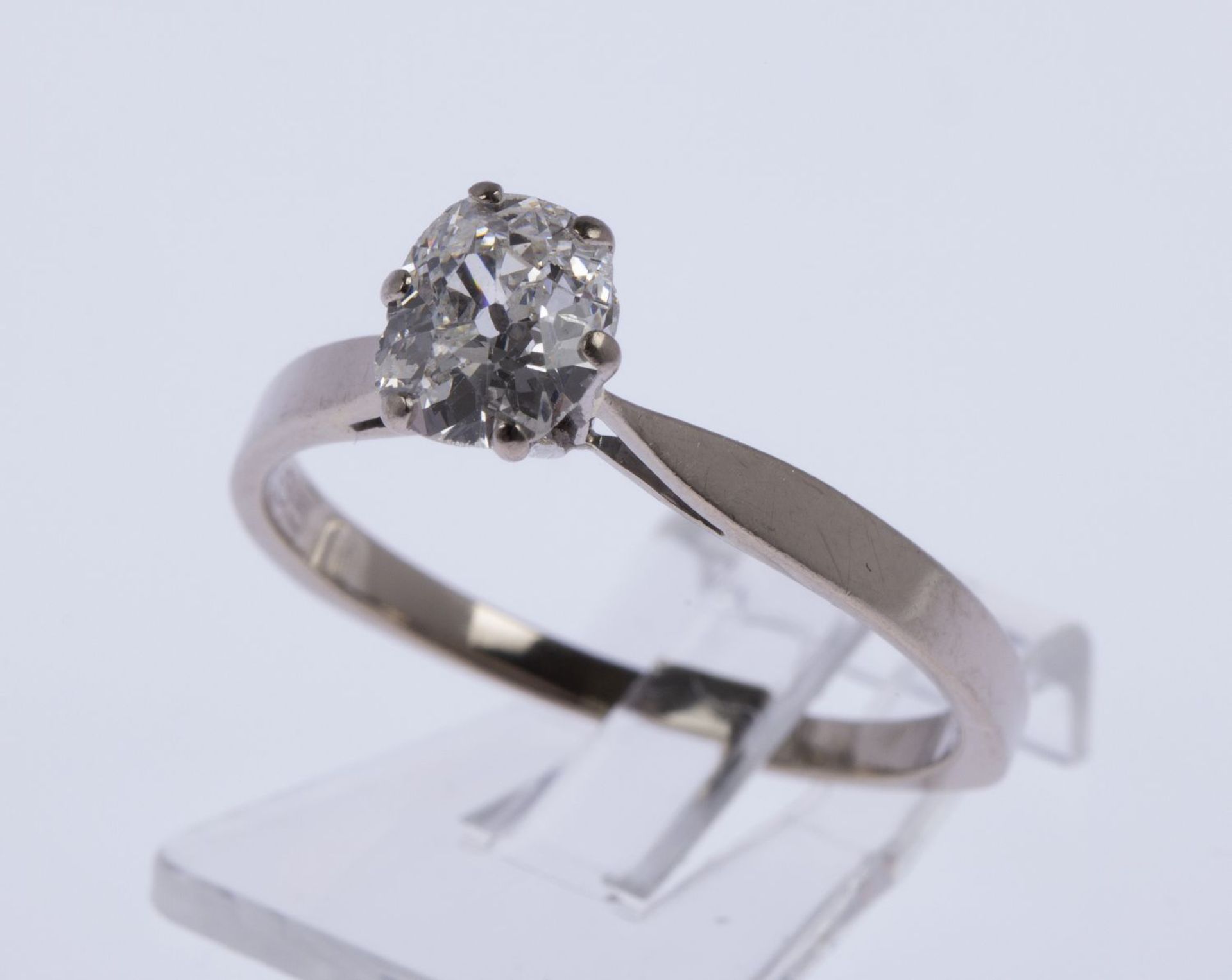 Solitär-Diamant-Ring Weißgold 750.
