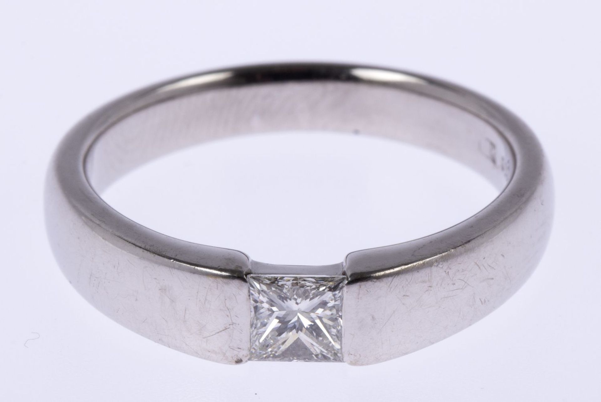 Diamant-Ring Weißgold 750. Ausgefasst - Bild 2 aus 2