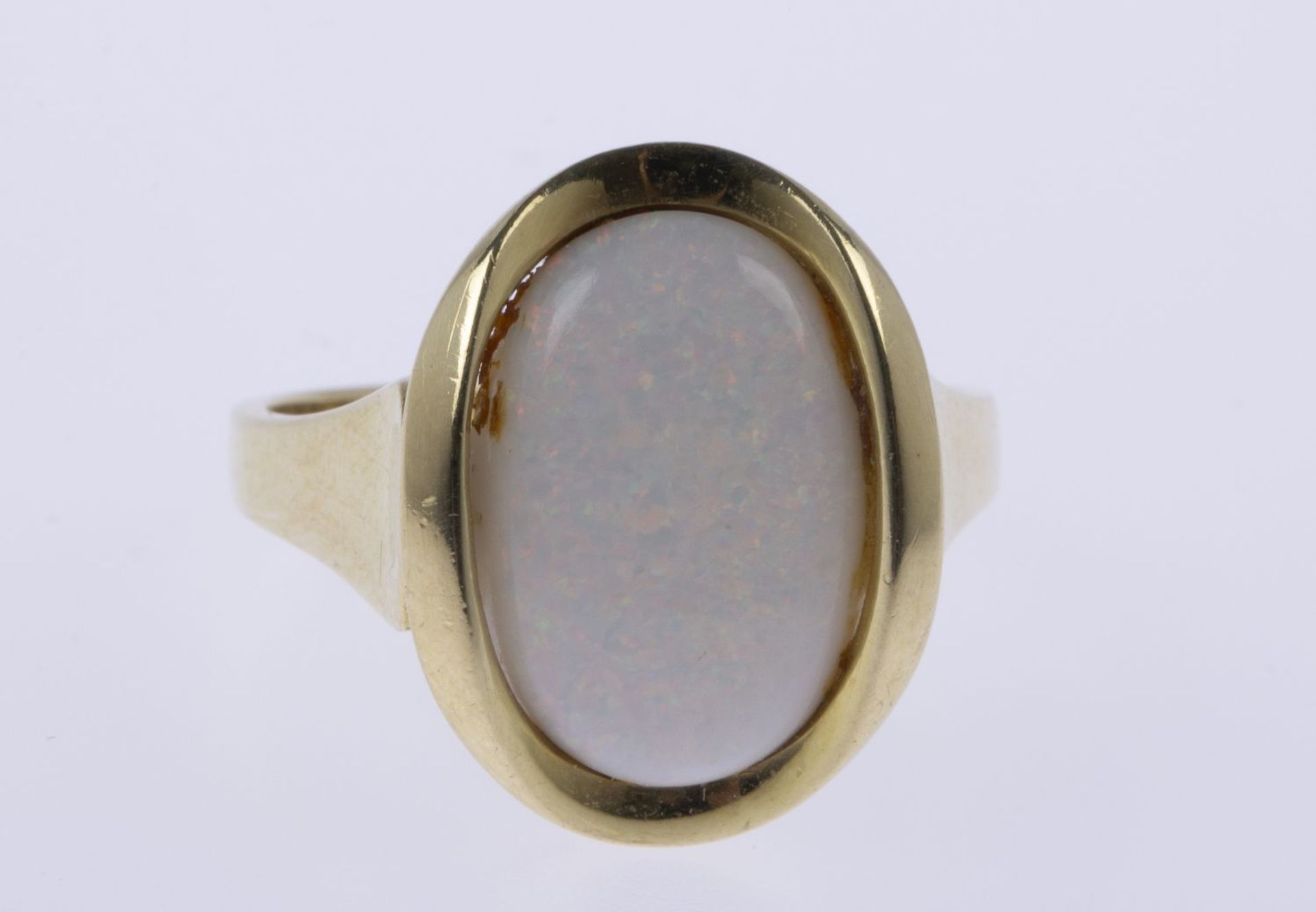 Opal-Ring Gelbgold 585. Ringkopf - Bild 2 aus 2