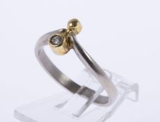Zierlicher Brillant-Ring Platin 950
