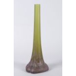 Jugendstil-Vase Farbloses Glas, grün