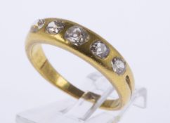 Diamant-Ring Gelbgold 900 (geprüft).