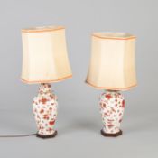 Ein Paar Tischlampen Keramikvase mit