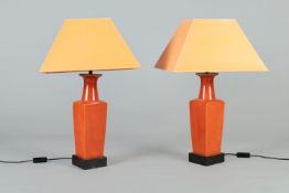 Ein Paar Tischlampen Keramikvase mit
