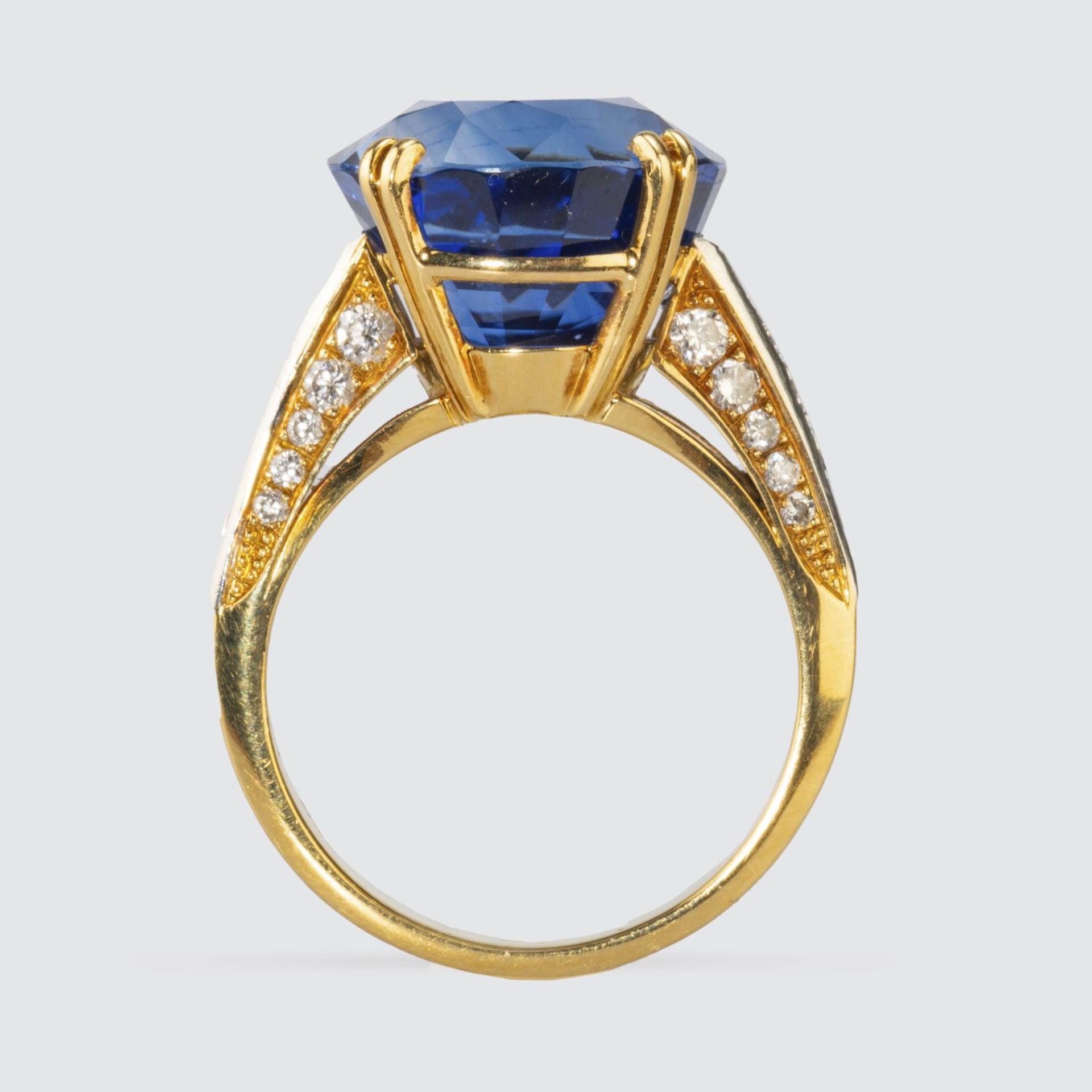 Saphir-Diamant-Ring Gelbgold und - Image 4 of 9
